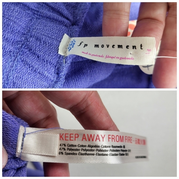 Free People Movement Sunny Skinny Sweats Joggers Violet LARGE NWT - Picture 13 of 16